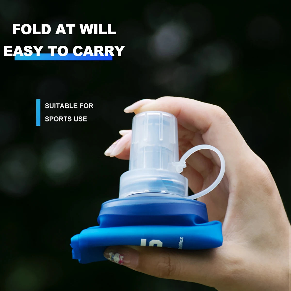 WRELS Foldable Soft Flask Water Bottle β BPA-Free, Leakproof & Ultra-Light for Running, Hiking, Camping