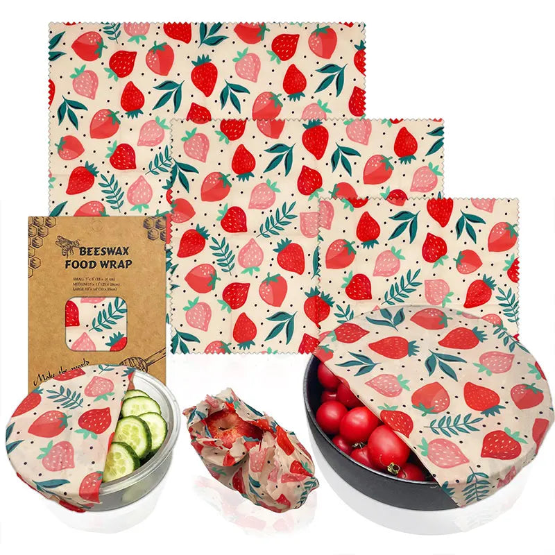 Reusable Beeswax Food Wraps β Organic, Eco-Friendly Storage for Fruits, Veggies, Snacks & More