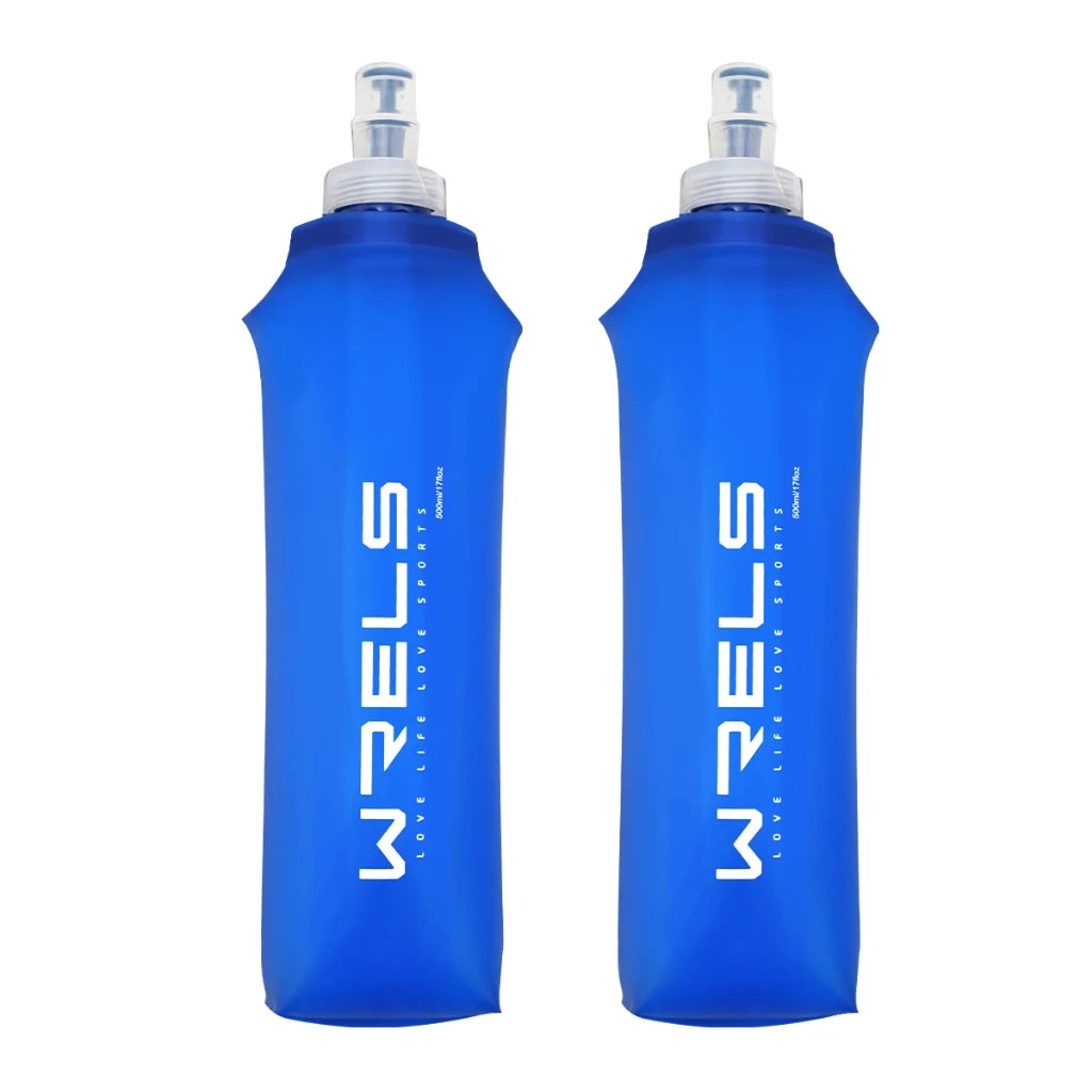WRELS Foldable Soft Flask Water Bottle β BPA-Free, Leakproof & Ultra-Light for Running, Hiking, Camping