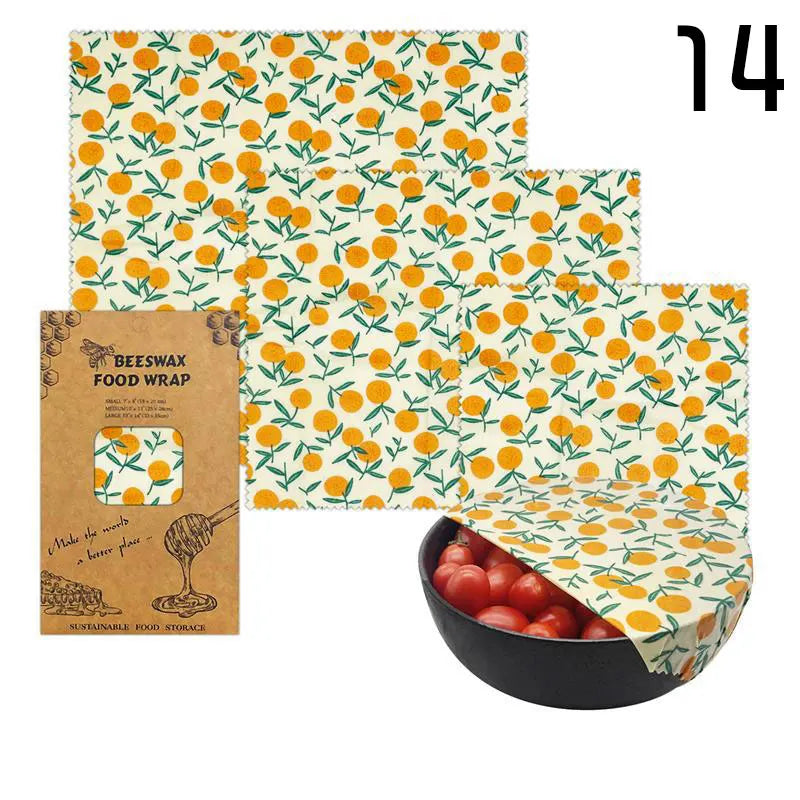 Reusable Beeswax Food Wraps β Organic, Eco-Friendly Storage for Fruits, Veggies, Snacks & More