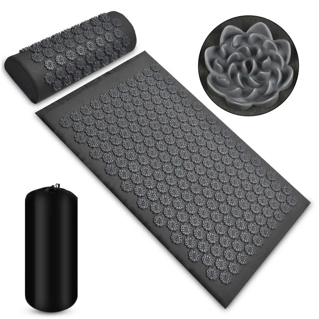 Eco Lotus Acupressure Mat Set – Natural Pain Relief & Relaxation for Back, Neck & Feet