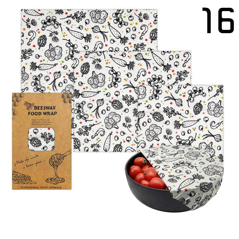 Reusable Beeswax Food Wraps β Organic, Eco-Friendly Storage for Fruits, Veggies, Snacks & More