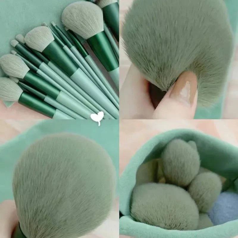 13-Piece Soft Fluffy Makeup Brush Set with Bag – For Foundation, Blush, Powder, and Eyeshadow