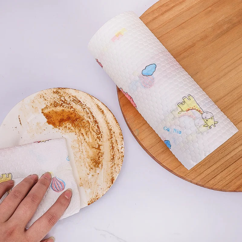 Eco Bamboo Towel Rolls โ Reusable, Absorbent, Zero-Waste Cleaning Rags (50/100 PCS)