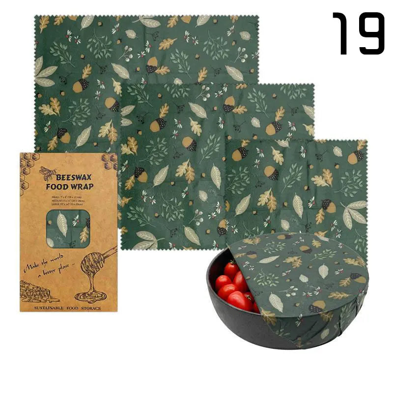 Reusable Beeswax Food Wraps β Organic, Eco-Friendly Storage for Fruits, Veggies, Snacks & More