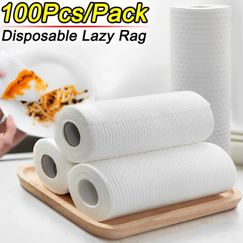Eco Bamboo Towel Rolls โ Reusable, Absorbent, Zero-Waste Cleaning Rags (50/100 PCS)