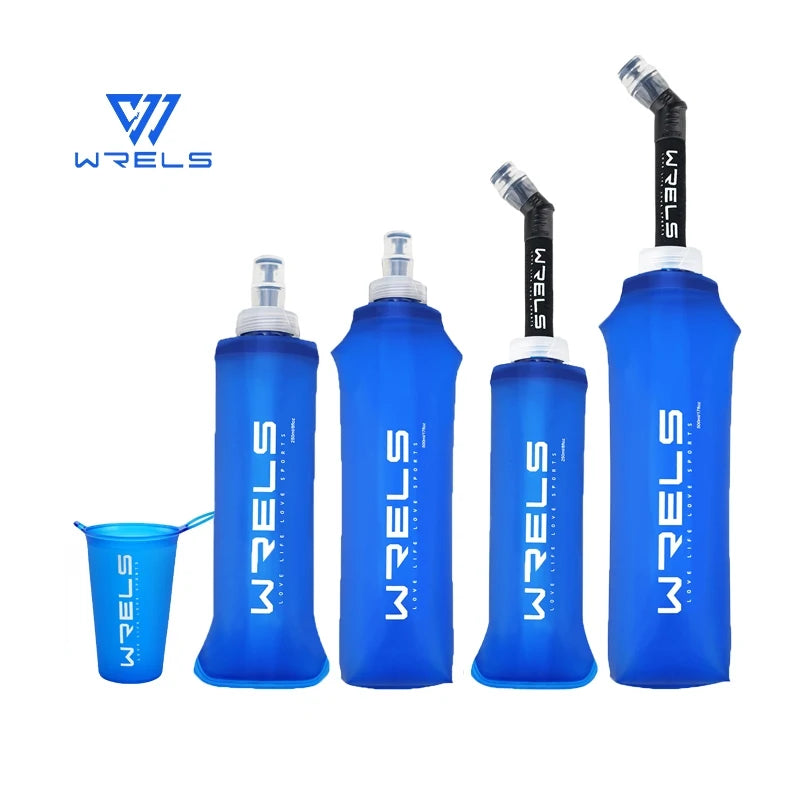 WRELS Foldable Soft Flask Water Bottle β BPA-Free, Leakproof & Ultra-Light for Running, Hiking, Camping