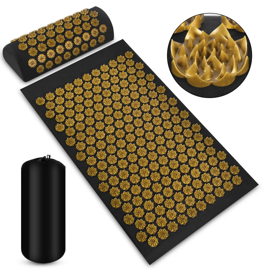 Eco Lotus Acupressure Mat Set – Natural Pain Relief & Relaxation for Back, Neck & Feet