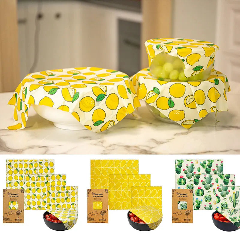 Reusable Beeswax Food Wraps β Organic, Eco-Friendly Storage for Fruits, Veggies, Snacks & More