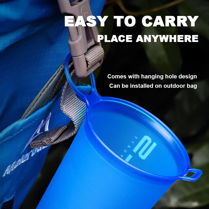 WRELS Foldable Soft Flask Water Bottle β BPA-Free, Leakproof & Ultra-Light for Running, Hiking, Camping
