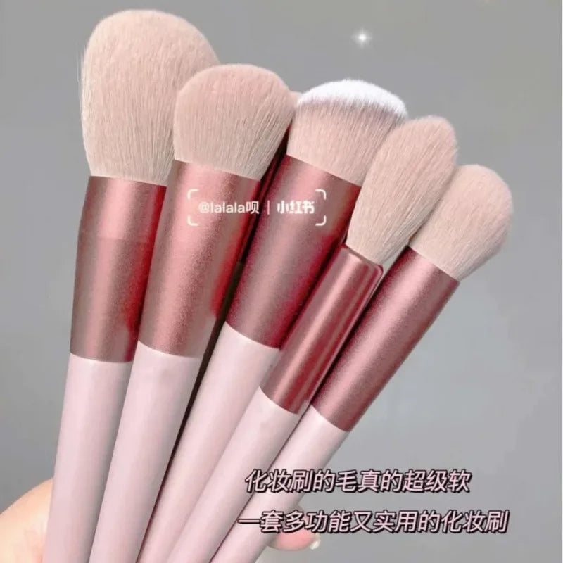 13-Piece Soft Fluffy Makeup Brush Set with Bag – For Foundation, Blush, Powder, and Eyeshadow