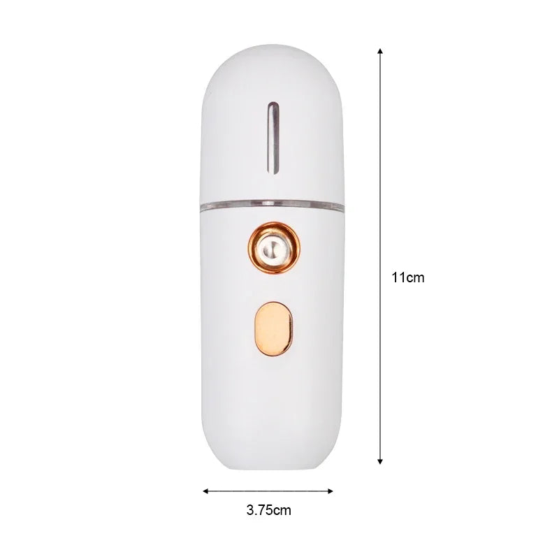 Mini Nano Facial Mister – Rechargeable Hydrating Steamer & Beauty Spray