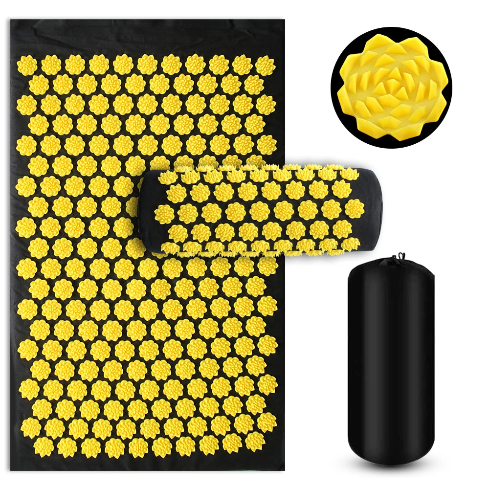 Eco Lotus Acupressure Mat Set – Natural Pain Relief & Relaxation for Back, Neck & Feet