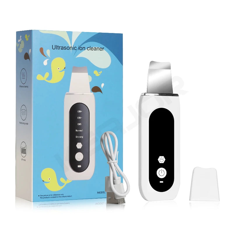 Ultrasonic Skin Scrubber – Deep Facial Cleaner & Blackhead Remover with Lifting Mode