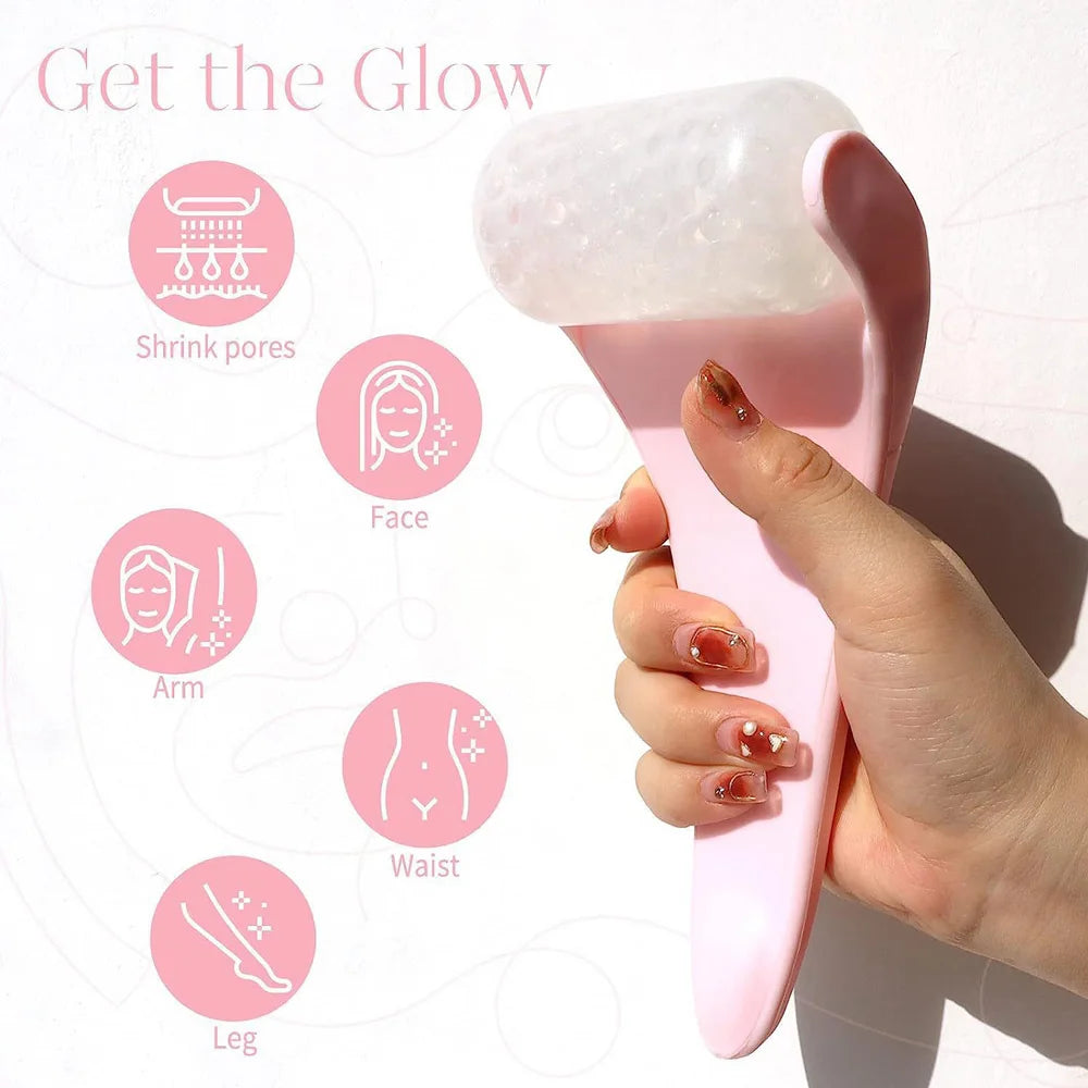Silicone Ice Roller – Refresh, De-Puff & Glow Naturally (No Battery Needed!)