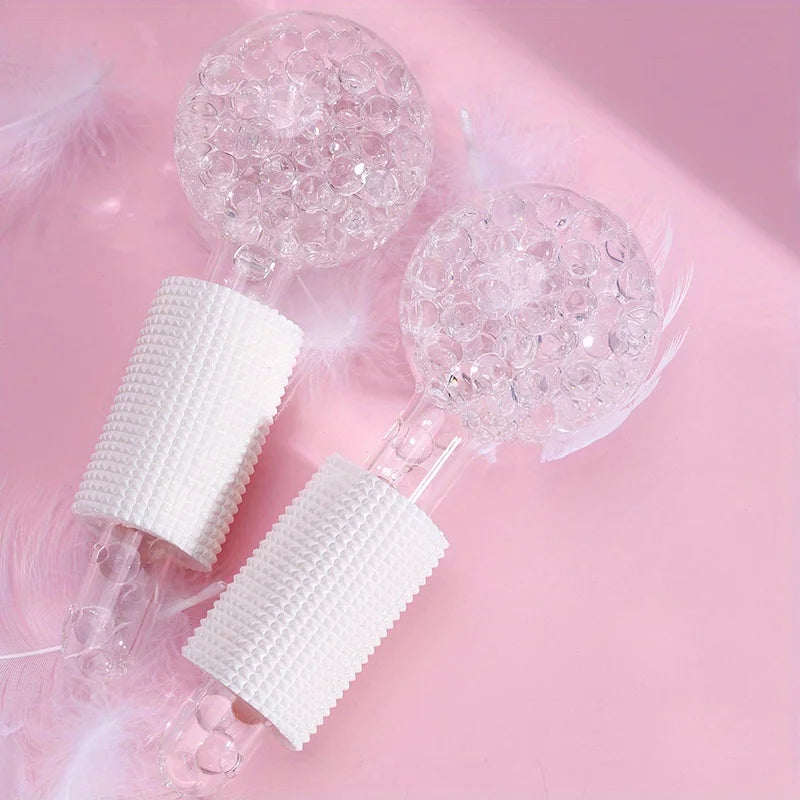 2Pcs Ice Globes for Face & Eyes – Cooling Facial Massage Tool for Puffiness, Glow & Relaxation