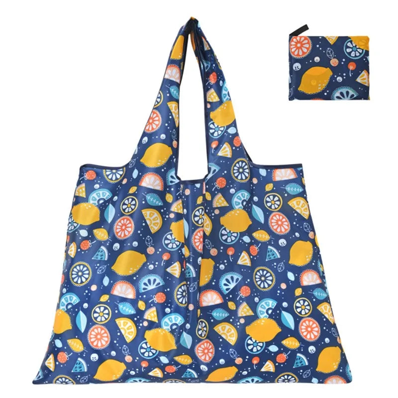 Reusable Foldable Grocery Bags – Eco-Friendly, Washable & Heavy-Duty Nylon Shopping Totes