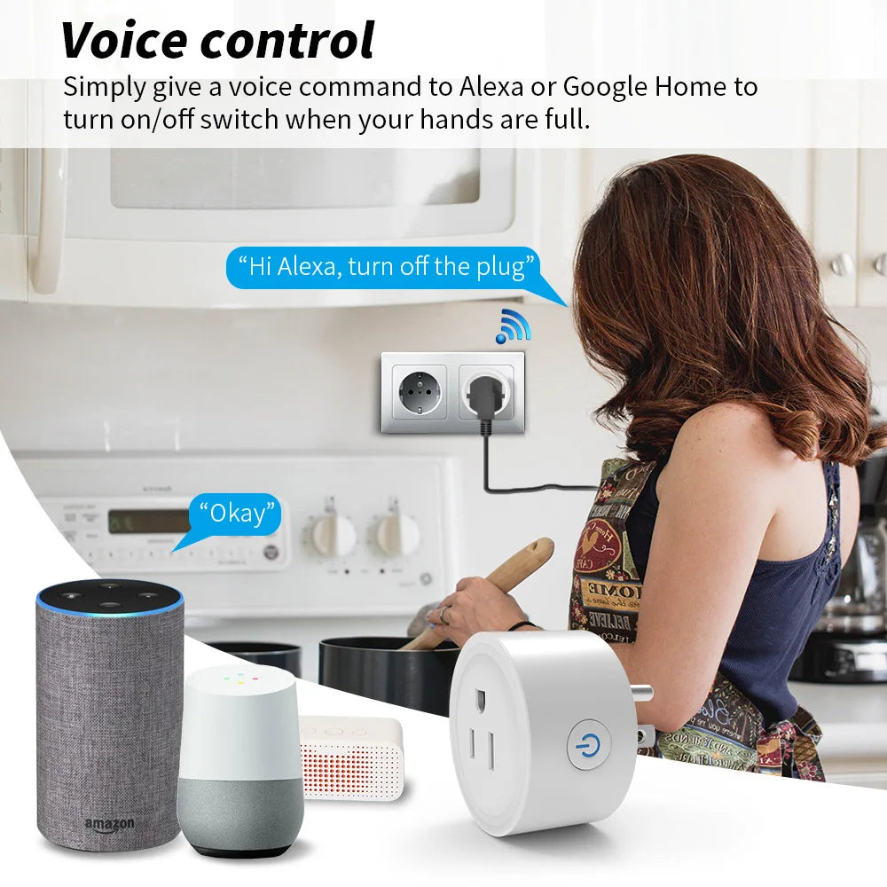  Smart WiFi Plug – Remote Control Socket with Alexa & Google Home Compatibility