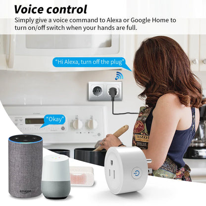  Smart WiFi Plug – Remote Control Socket with Alexa & Google Home Compatibility