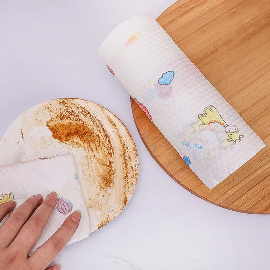 Eco Bamboo Towel Rolls – Reusable, Absorbent, Zero-Waste Cleaning Rags (50/100 PCS)