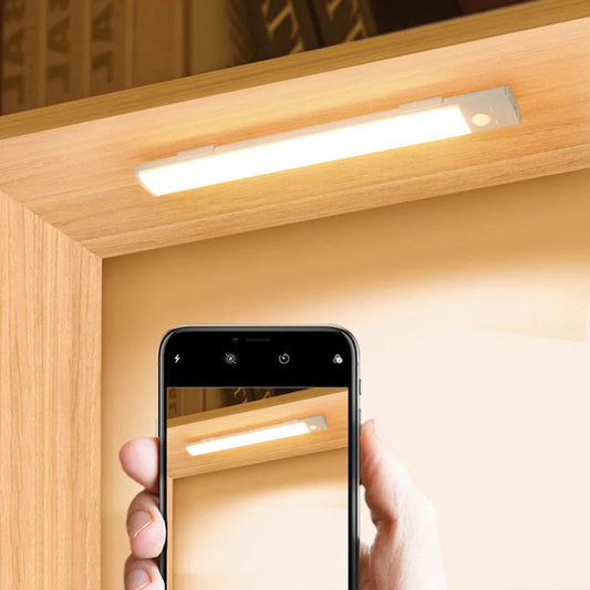 Rechargeable Motion Sensor LED Light – Wireless, Battery-Operated Night Light for Cabinets, Closets & Stairs