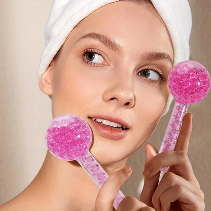 2Pcs Ice Globes for Face & Eyes – Cooling Facial Massage Tool for Puffiness, Glow & Relaxation