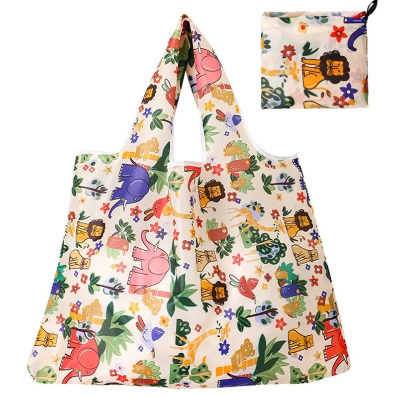 Reusable Foldable Grocery Bags – Eco-Friendly, Washable & Heavy-Duty Nylon Shopping Totes