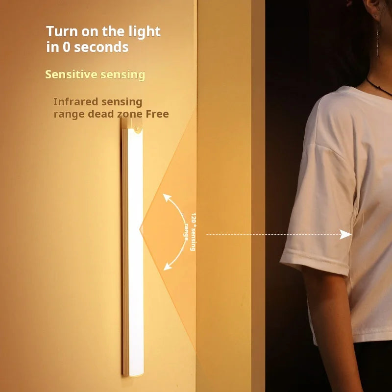 Rechargeable Motion Sensor LED Light – Wireless, Battery-Operated Night Light for Cabinets, Closets & Stairs