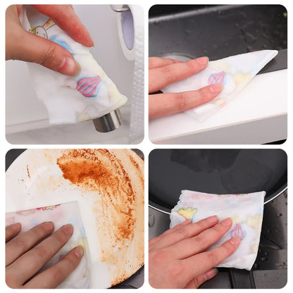 Eco Bamboo Towel Rolls – Reusable, Absorbent, Zero-Waste Cleaning Rags (50/100 PCS)