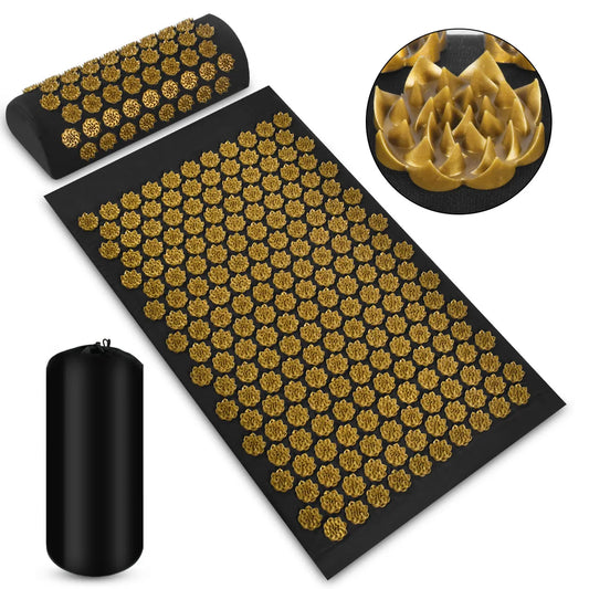 Eco Lotus Acupressure Mat Set – Natural Pain Relief & Relaxation for Back, Neck & Feet