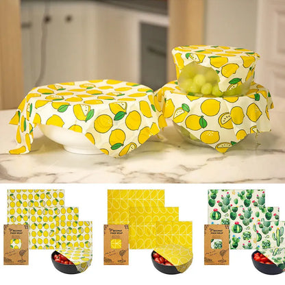 Reusable Beeswax Food Wraps – Organic, Eco-Friendly Storage for Fruits, Veggies, Snacks & More