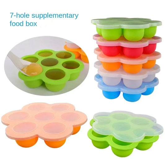 Reusable Baby Food Freezer Tray – BPA-Free Silicone Mold with Lid (1Pc)