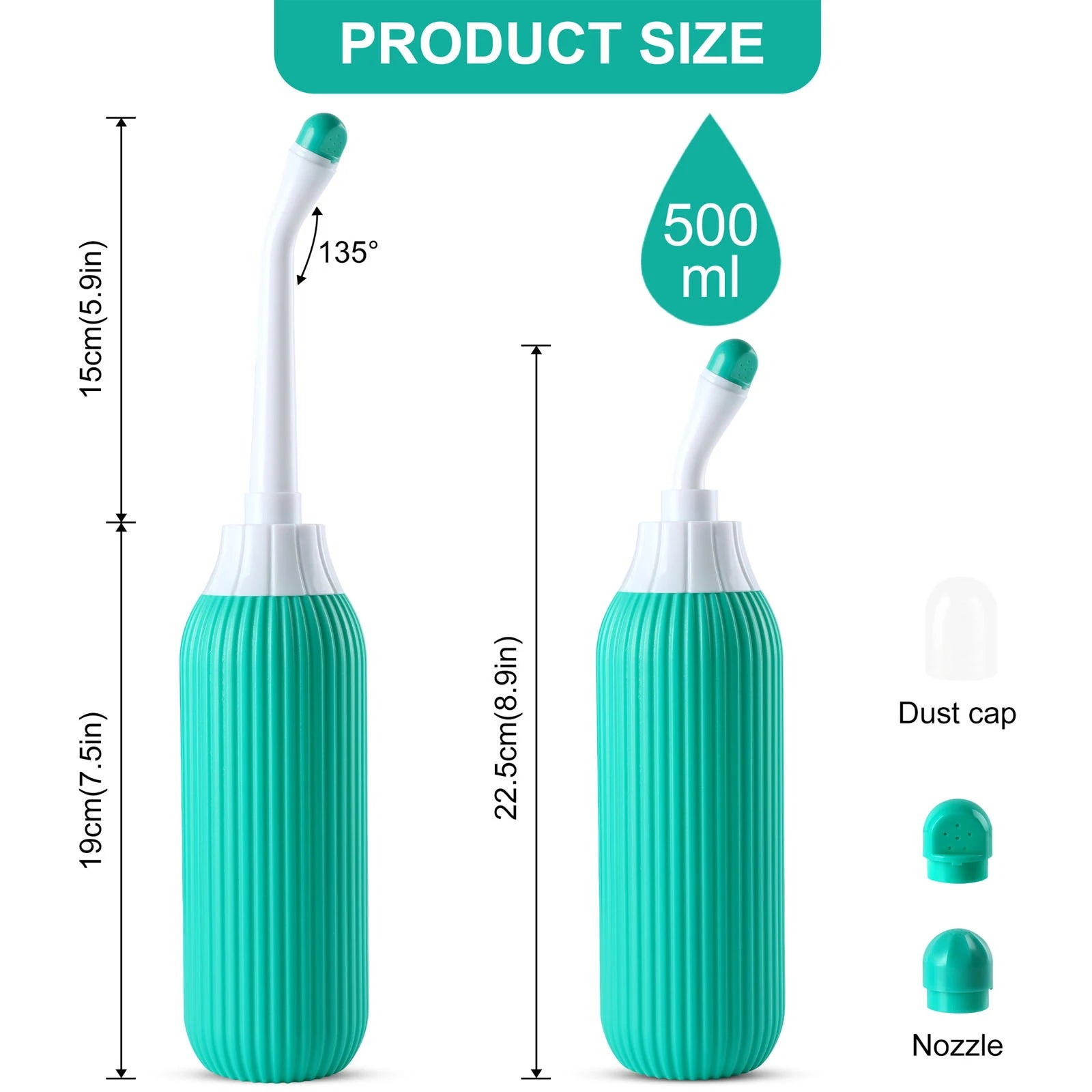 Portable Travel Bidet Spray – 500ml Handheld Water Washer Bottle for Moms, Babies & Personal Hygiene