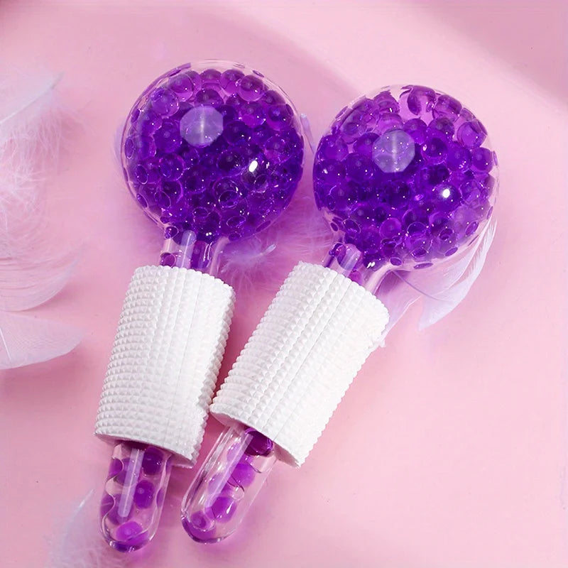 2Pcs Ice Globes for Face & Eyes – Cooling Facial Massage Tool for Puffiness, Glow & Relaxation