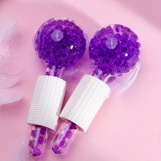 2Pcs Ice Globes for Face & Eyes – Cooling Facial Massage Tool for Puffiness, Glow & Relaxation