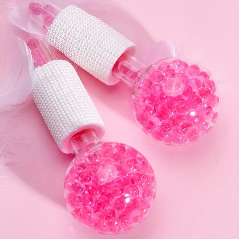 2Pcs Ice Globes for Face & Eyes – Cooling Facial Massage Tool for Puffiness, Glow & Relaxation