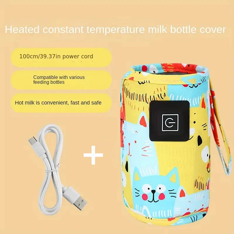 USB Baby Bottle Warmer – Portable Milk & Water Heater for Travel, Strollers & Night Feedings
