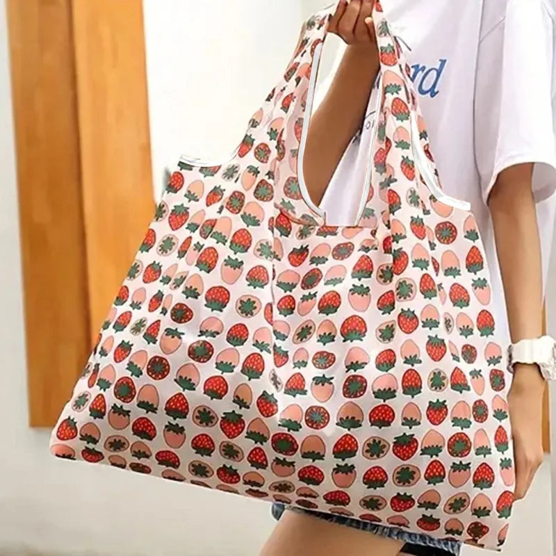 Reusable Foldable Grocery Bags – Eco-Friendly, Washable & Heavy-Duty Nylon Shopping Totes