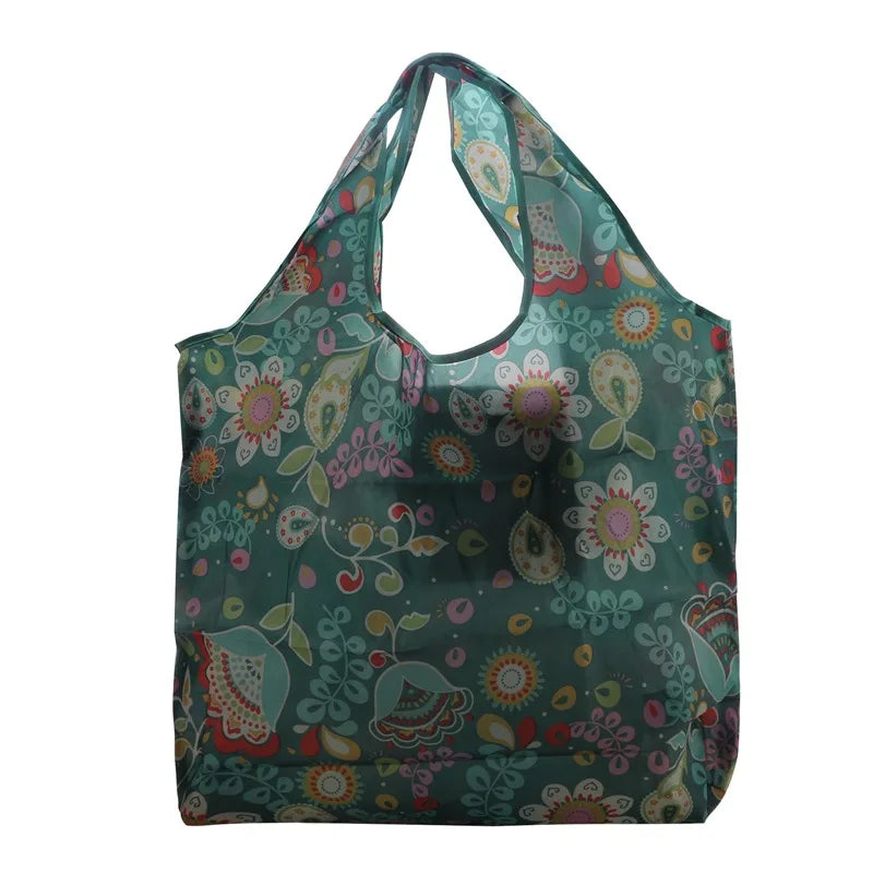 Reusable Foldable Grocery Bags – Eco-Friendly, Washable & Heavy-Duty Nylon Shopping Totes