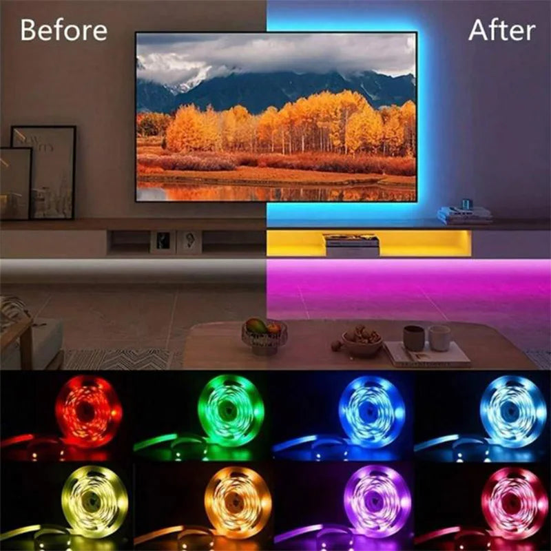 RGB Bluetooth LED Strip Lights – 5050 SMD with APP & Remote Control for TV, Gaming & Room Decor