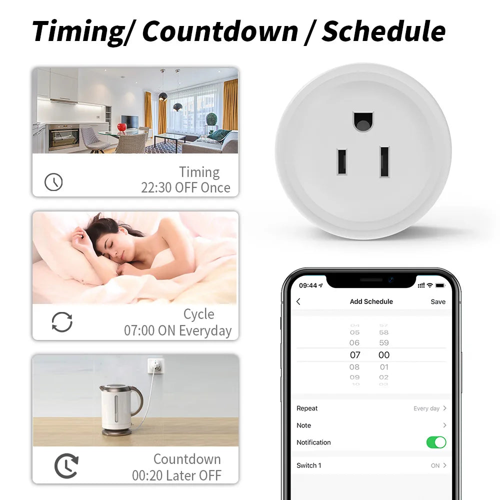  Smart WiFi Plug – Remote Control Socket with Alexa & Google Home Compatibility