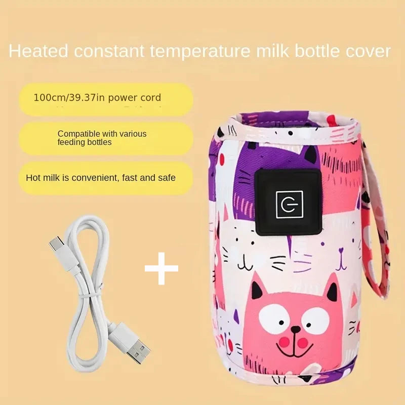 USB Baby Bottle Warmer – Portable Milk & Water Heater for Travel, Strollers & Night Feedings