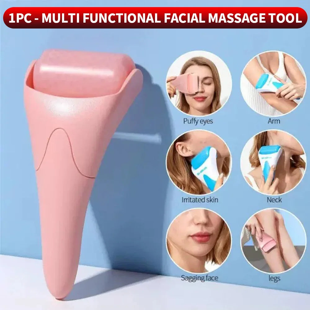 Silicone Ice Roller – Refresh, De-Puff & Glow Naturally (No Battery Needed!)
