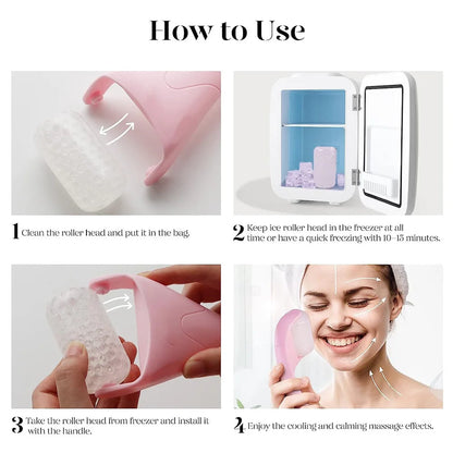 Silicone Ice Roller – Refresh, De-Puff & Glow Naturally (No Battery Needed!)